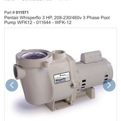 Pentair Whisperflo high performance pump