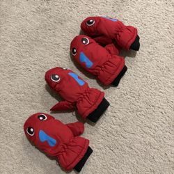 2 Pair Toddler Mittens