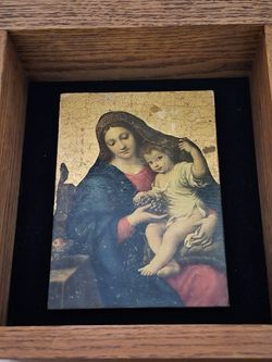 Virgin Mary and Jesus art piece