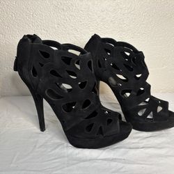 Aldo Laser Cut Suede High Heel 