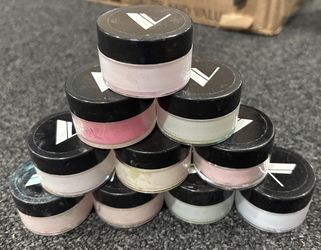 Valentino Beauty Pure Acrylic Powder Lot – 10 Jars – Mostly Full