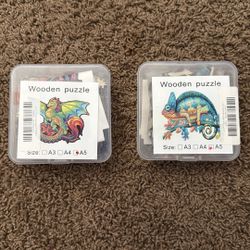 2 Wooden Animal Puzzles