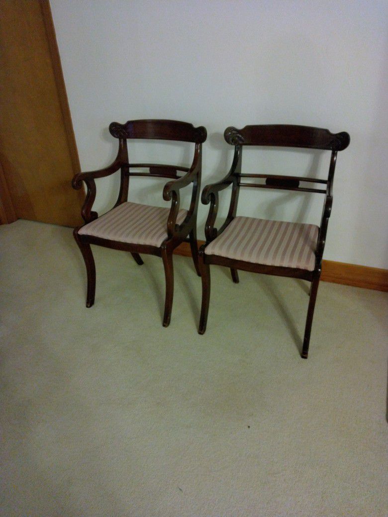 2 Elegant Chairs - dark finish 