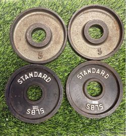 Olympic 5 lb Cast Iron Weight Plates Set of 4