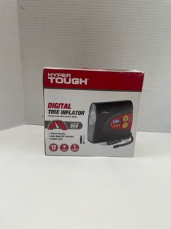 Hyper Tough Portable Digital Tire Inflator 12V Fast Inflating, Auto Shut off Tire Inflator