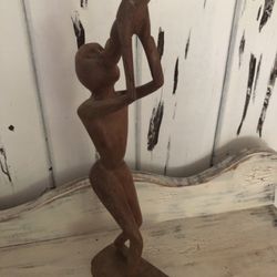 1950 Wooden Handcarved Tribal Men