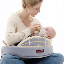 Momcozy Innovative Safety Guard Nursing Pillow - Firm & Springy Memory Foam - Stable, Ergonomic Support & Comfort - Wider Breastfeeding Cushion, Adjus