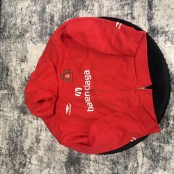 Red Balenciaga Zip Up