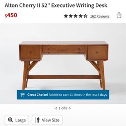 Mid-Century Modern Solid Wood Desk