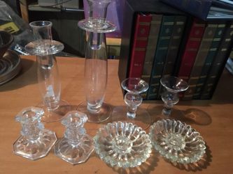 4 sets of glass candle holder