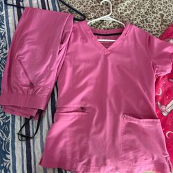 Pink scrub set 