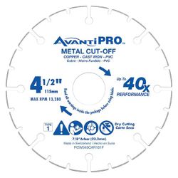 BRAND NEW SEALED Avanti Pro
AvantiPRO 4-1/2 in. Carbide Wheel Metal Cutting