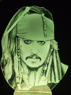 Johnny Depp Custom Lamp 
