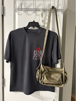 All 3 items-Pink Pony Club Tee, Distressed Bag, Green Sneakers Bundle