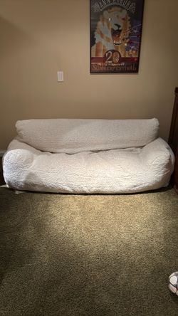 Restoration hardware White faux Sherling couch originally $700