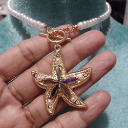Starfish Pendant Necklace Set 