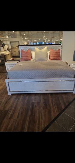 Like new queen, size bed, and mattress