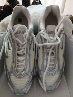 Women Air Max Sneakers White Silver size 7
