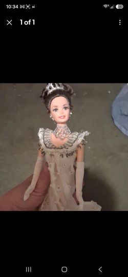 Brunette Barbie Doll in Formal Gown
