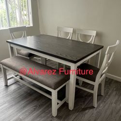 Dining Table Set With Bench 