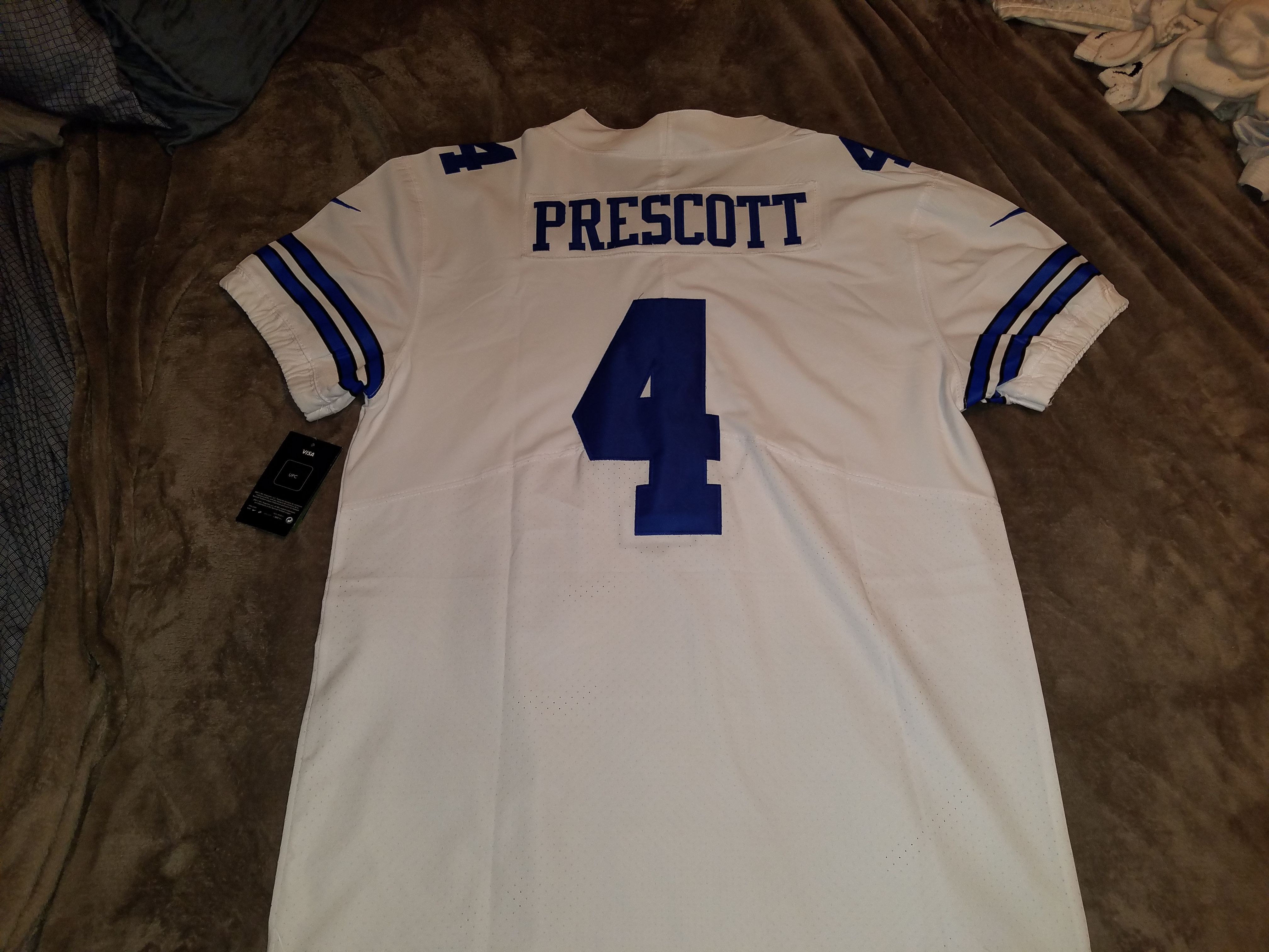 Dallas Cowboys Dak Prescott Nike Vapor elite white jersey size 48