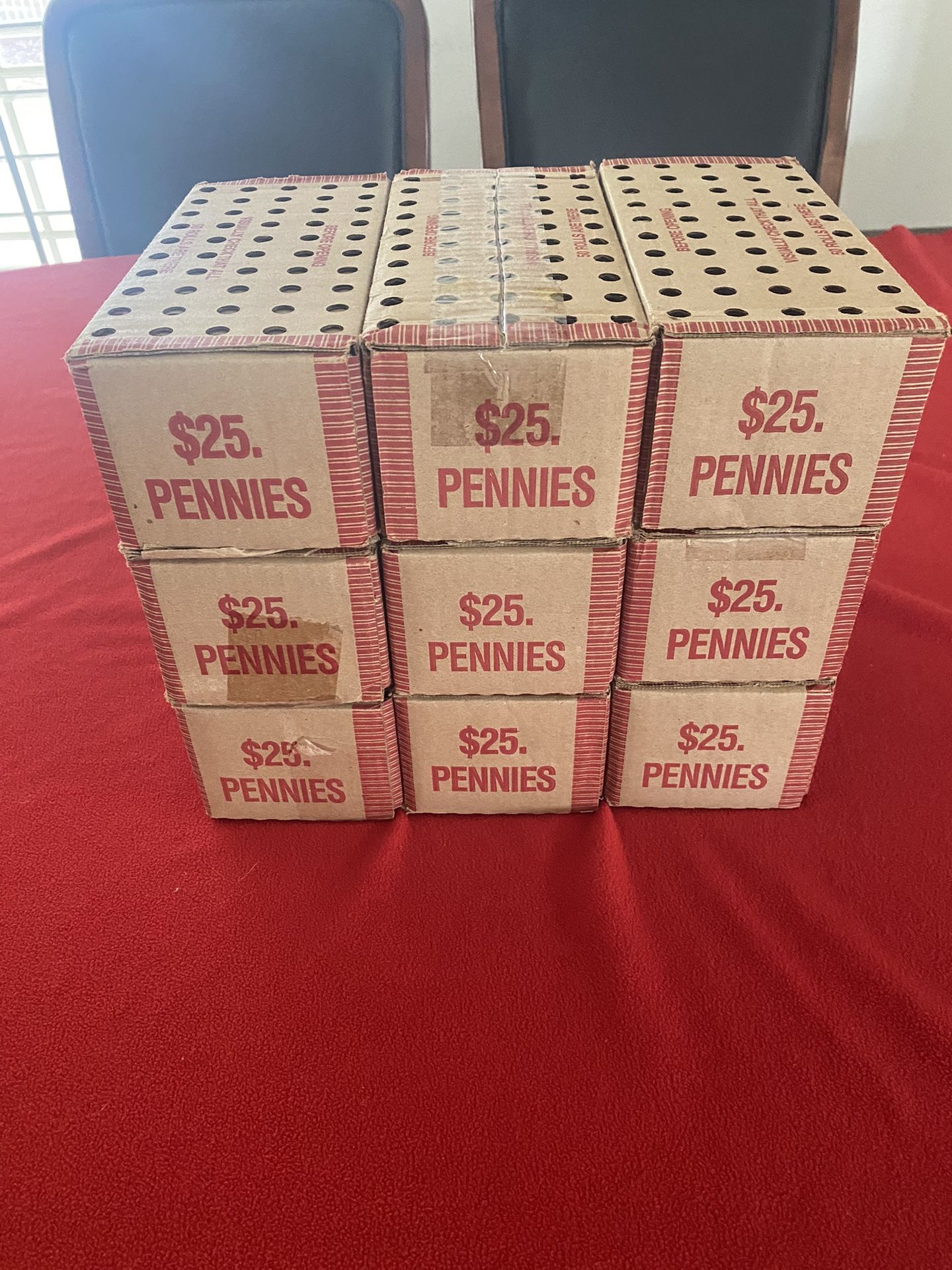 Rolls of 95% Copper Pennies
