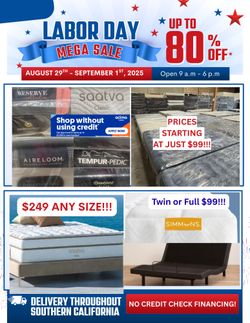MEGA Labor Day Mattress Sale!!!!