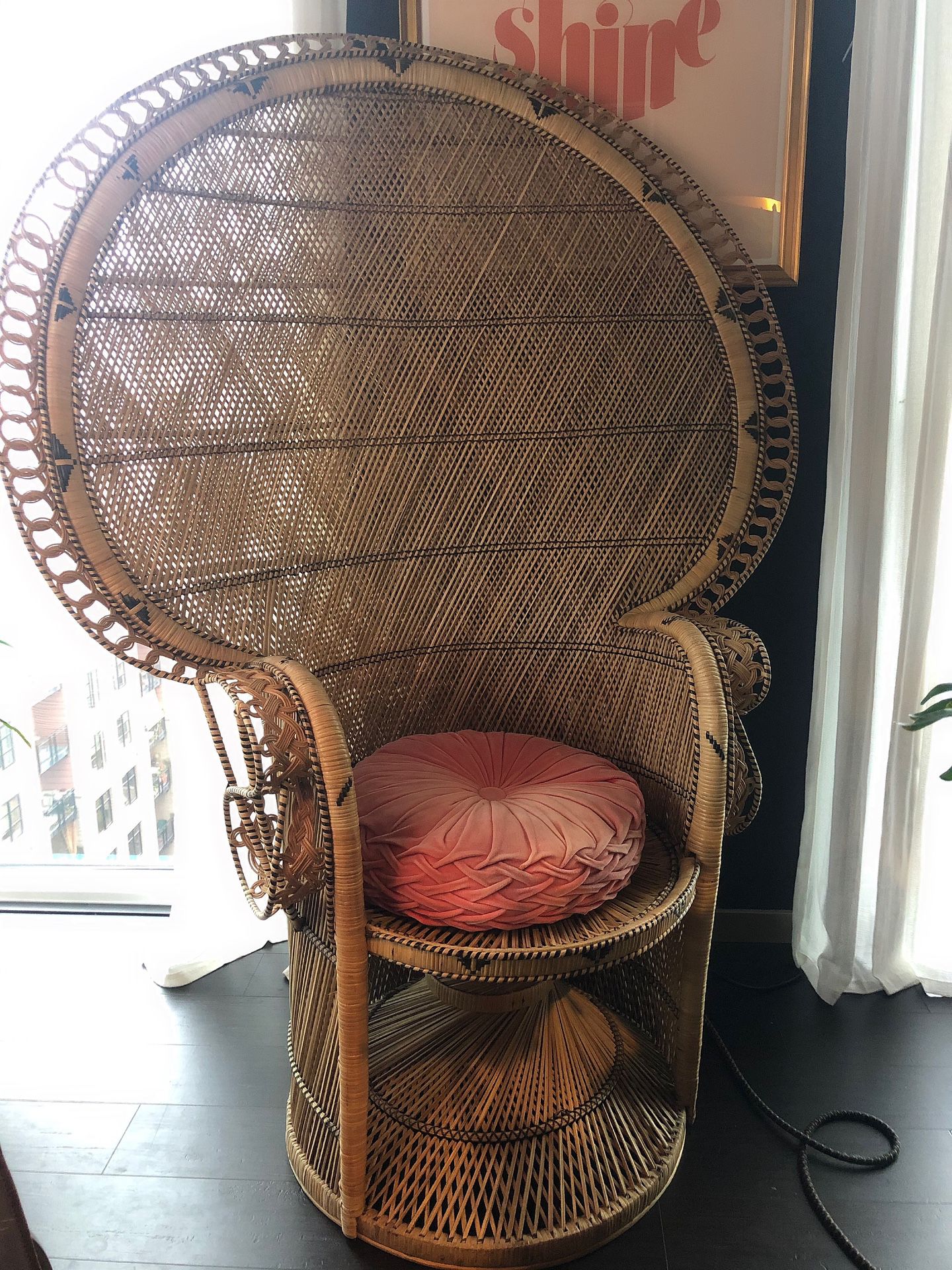 Vintage Rattan Peacock Chair