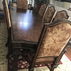 Wooden Table And 6 Chairs 