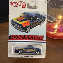 Hot Wheels ‘67 Chevy C10 HW '20 Flying Customs Dark Blue VHTF!