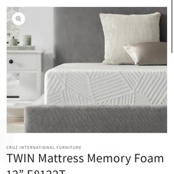 New Twin Mattress Memory Foam 