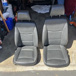 Leather bucket seats