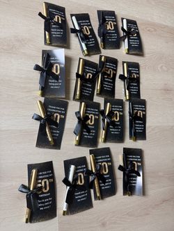 50th Birthday Party Favors – Black & Gold