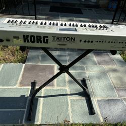 Korg Triton Music Workstation Keyboard  With Stand.