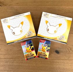 Pokémon 30th Celebrations 2 ETBs and 2 Bundles