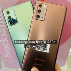 Samsung Galaxy Note 20 128gb liberado   $ 225 mas taxas 