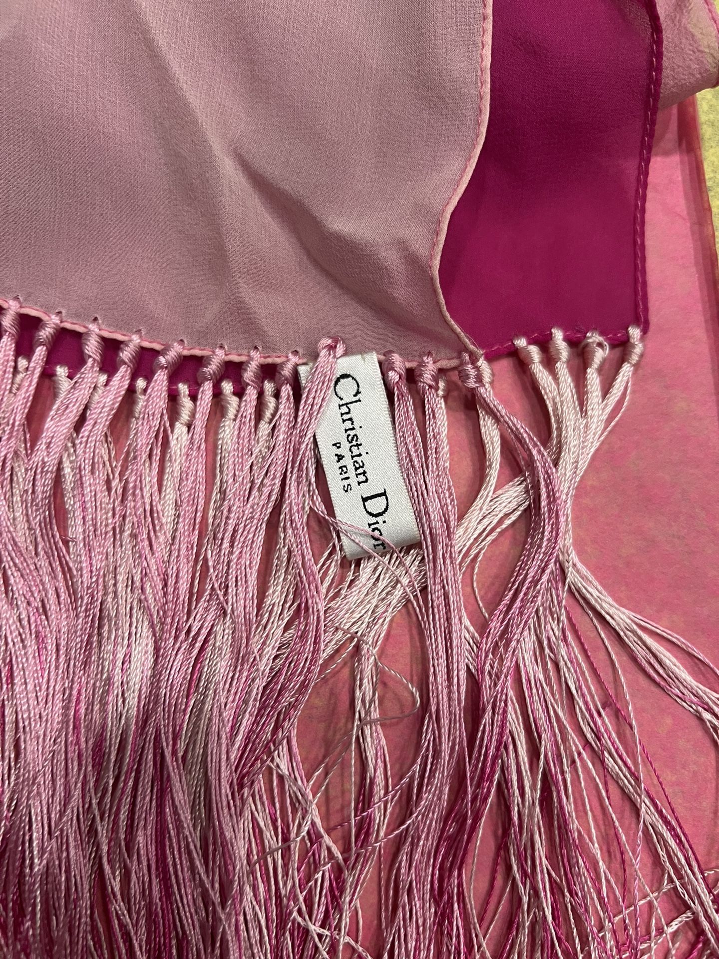 Christian Dior Vintage Scarf Pink Silk