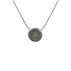 Lia Sophia Minimalist Pendant  Necklace, Silver Tone Metal, Retro Vintage Jewelry Gift