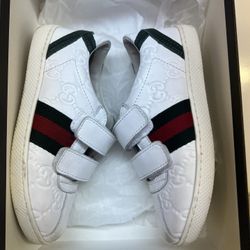 Gucci Kids Ace Sneakers – Size 27 – White
