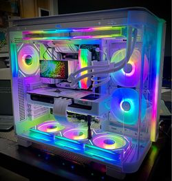 High End X3D White Gaming PC
