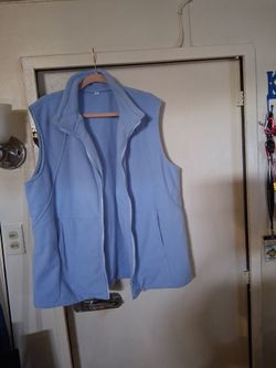 Extra large polyester vest baby blue