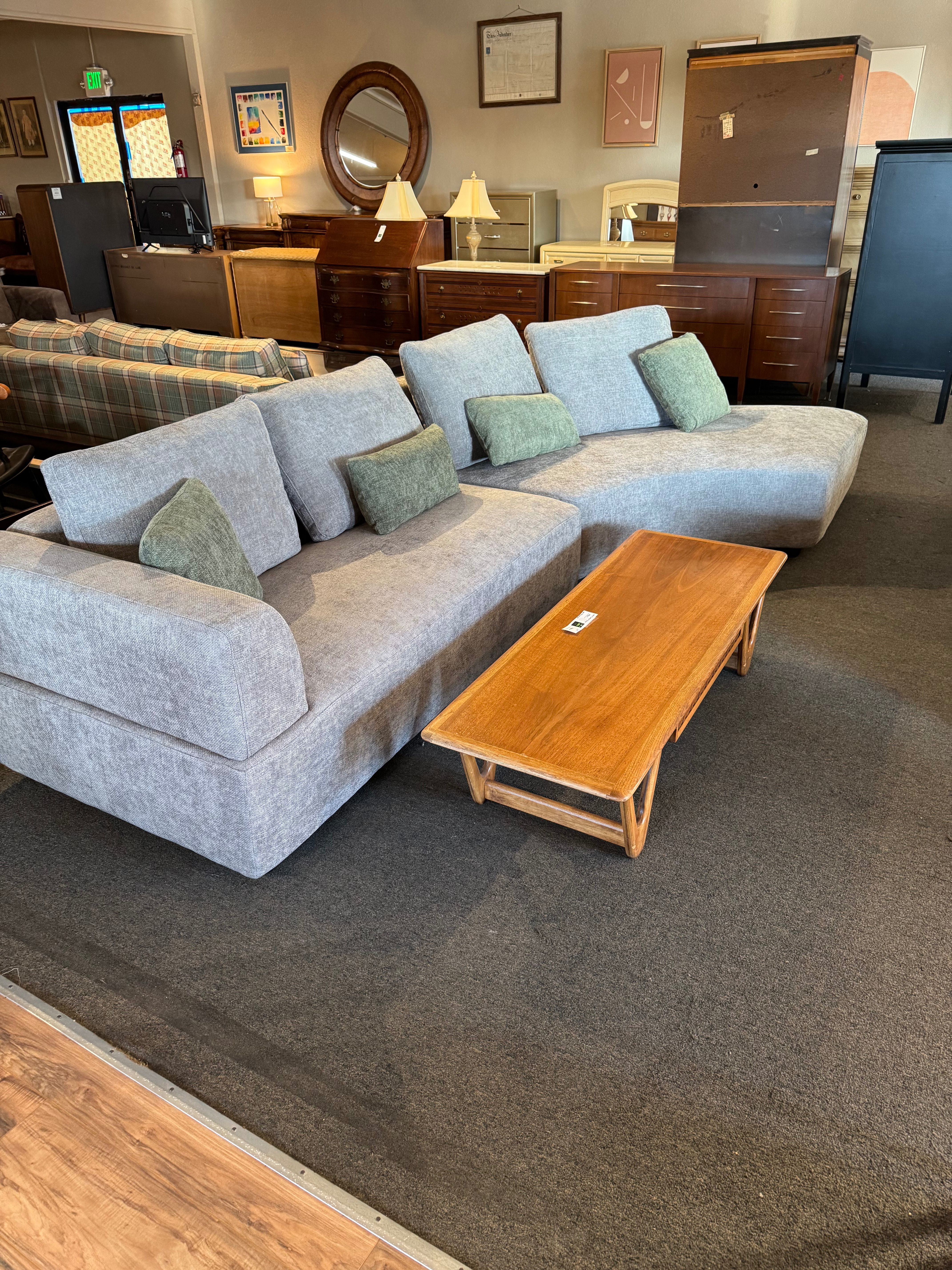 (FREE DELIVERY) Grey Sectional Sofa