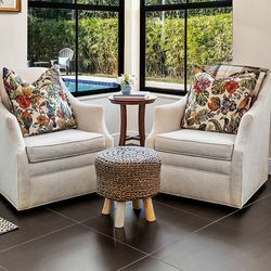 Kenzie Swivel Chair - Natural (set of 2)