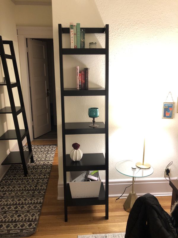 Crate And Barrel Sawyer Leaning 18 Bookcase In Mocha For Sale In