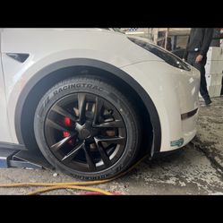 Tesla Model Your 3 Setbof 20” New Sport Style New Blk Rims New Tires Set