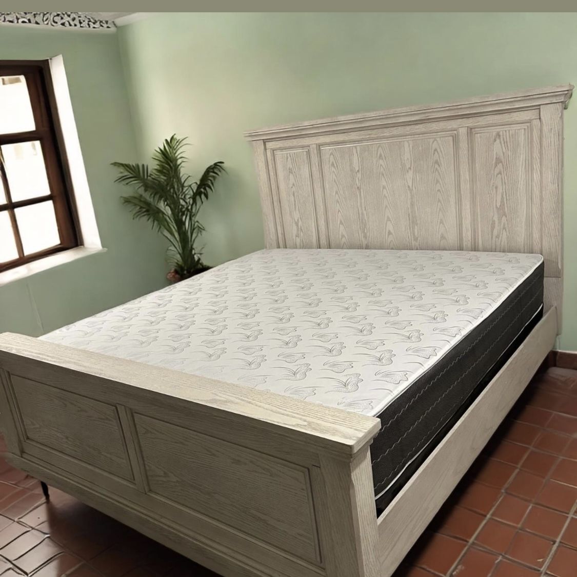 King Size Mattress Double Sided Of 10 Inches Thick New From Factory With its Plastic Also Available in Twin, Full or Queen Same Day Delivery