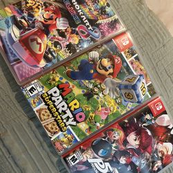Nintendo Switch Games (Great Condition) Mario Party Superstars, Mario Kart 8 Deluxe, Persona 5