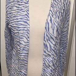 Chicos Zebra Cardigan 