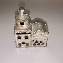 Antique 1800’s Small Cast Iron Building Mosque Figurine Bank