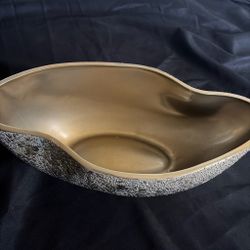 Decorative Gold and Silver Mosaic Bowl